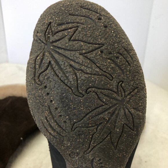 Clarks Brown Suede Side Zip Fur Lined Winter Boots Size 7.5 - Picture 11 of 16